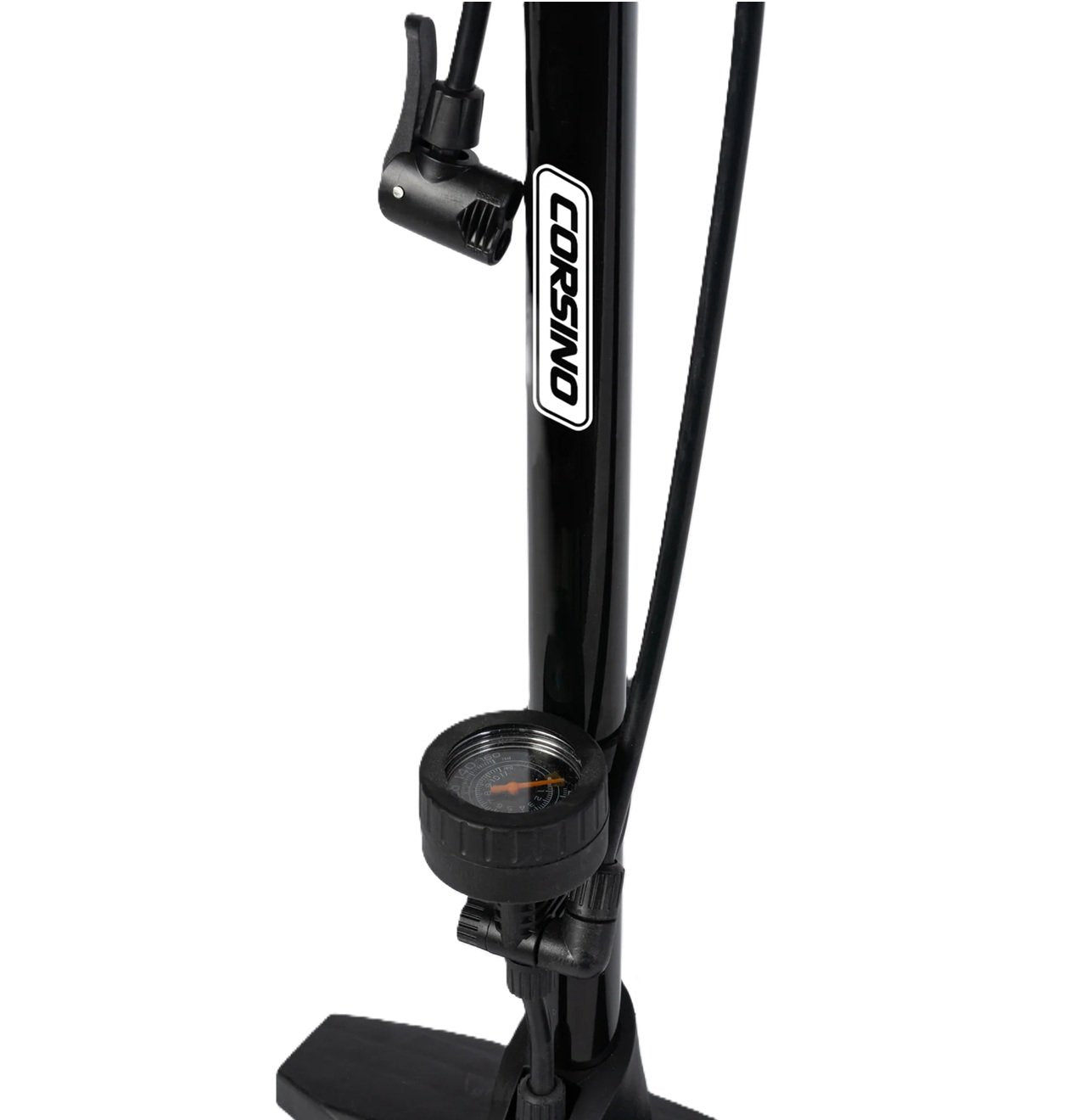 Corsino Bicycle Floor Pump up to 160 psi Black MTB or Road