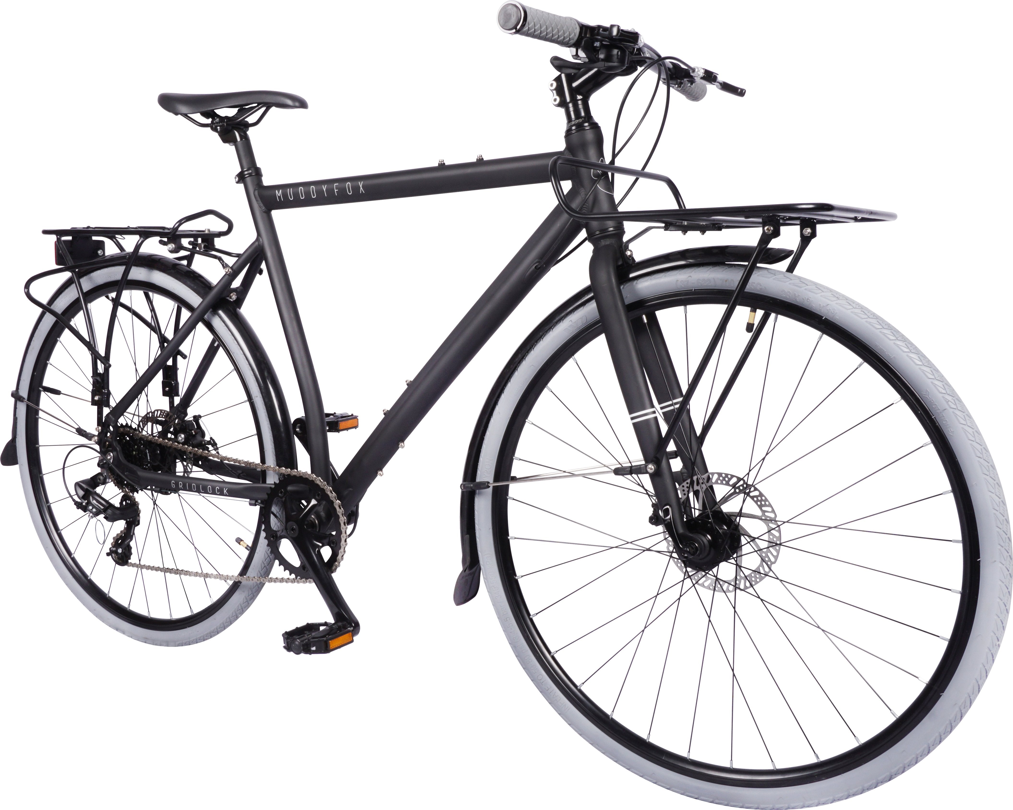 muddyfox klapprad Muddy Fox Gridlock Equipped Urban Bike, 700c, Black, Medium-Large – BoyerCycling