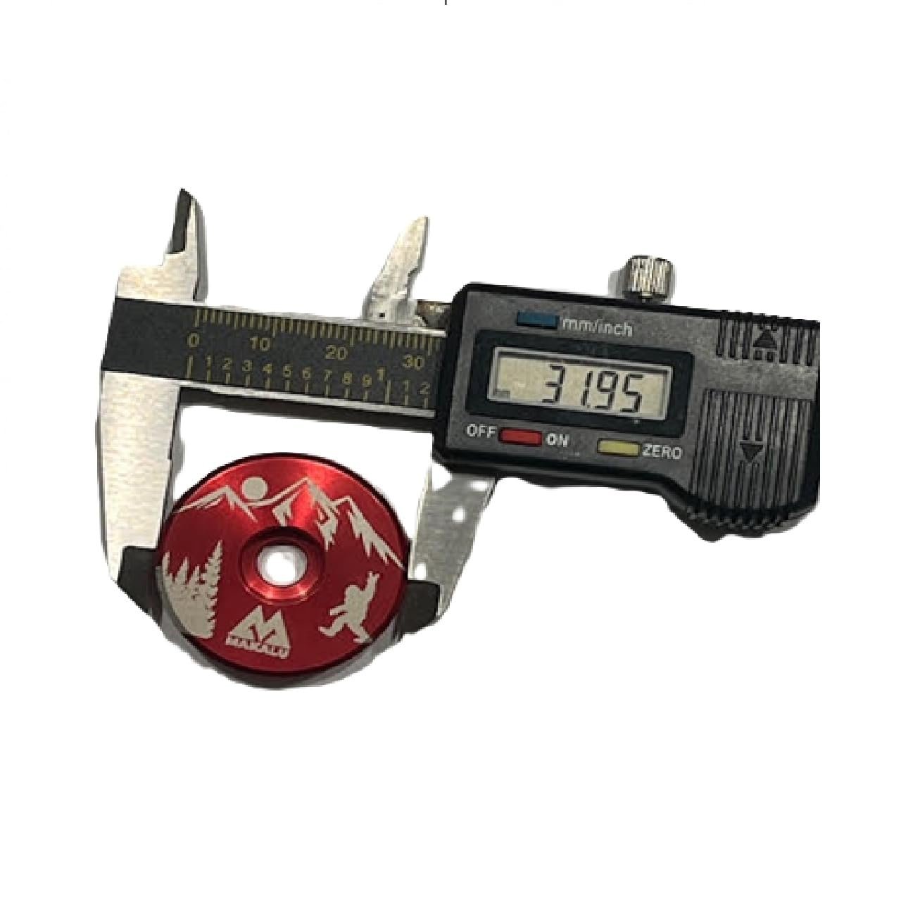 Makalu Sasquatch (Big Foot) Custom Bicycle Stem Top Cap Peace-Red