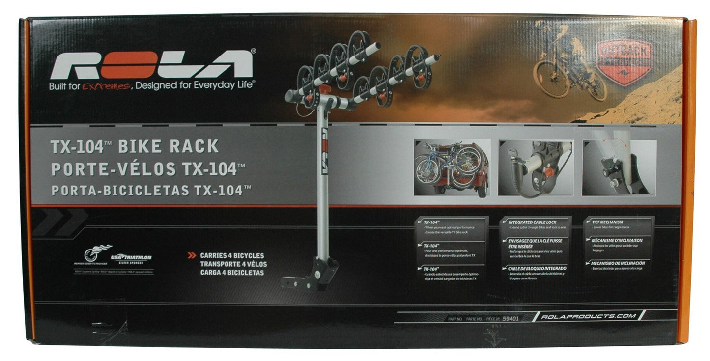 ROLA Bike Rack 4-bike TX Hitch Mount
