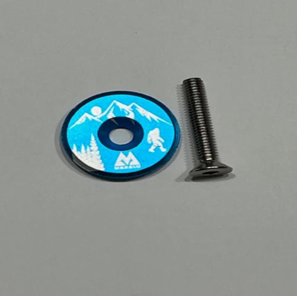 Makalu Sasquatch (Big Foot) Custom Bicycle Stem Top CapMoon MTN-Blue