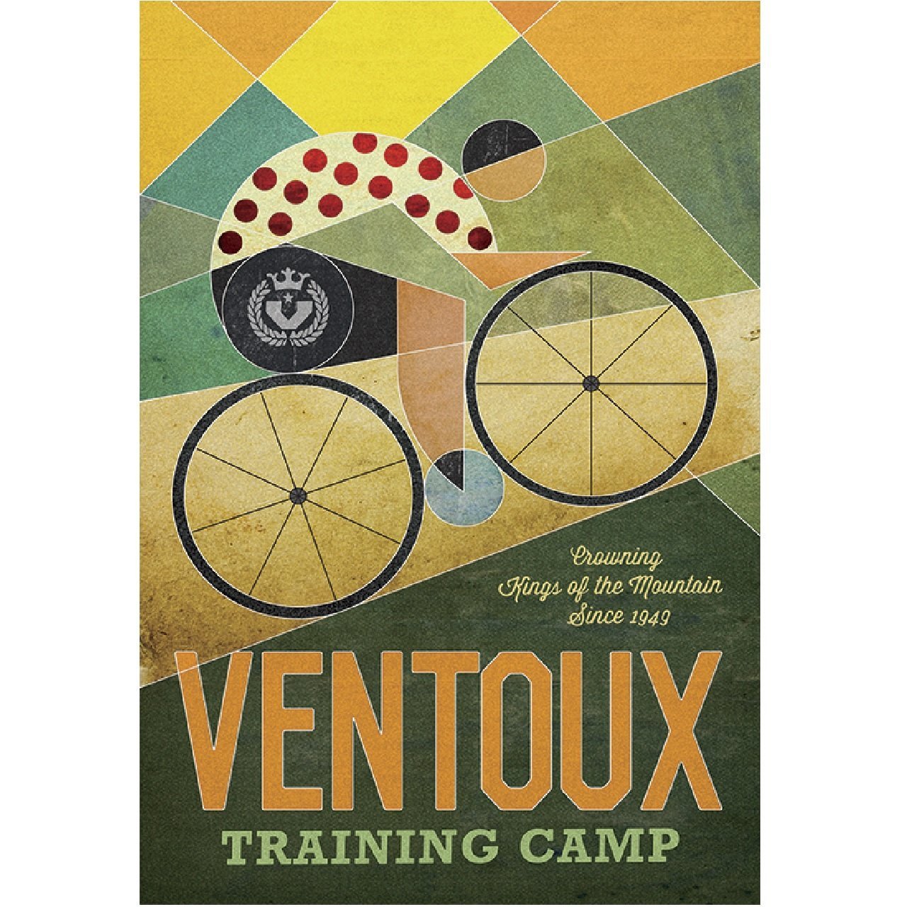 Ventoux Training Camp by John Evans Bicycle Poster vintage bicycle art 11 x 17