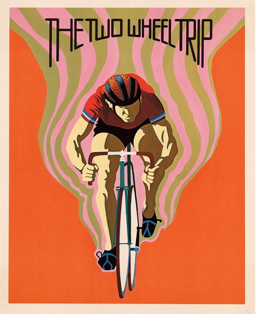 Two Wheel Trip Vintage Bicycle Art Poster