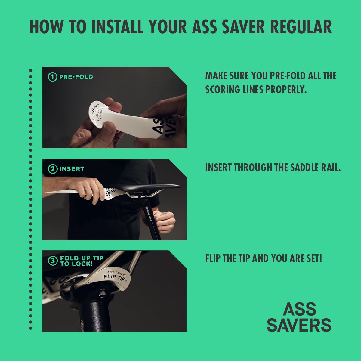 ASS SAVERS - ALLEY CAT - Gen 4 - Regular Rear Rain Bike Fender