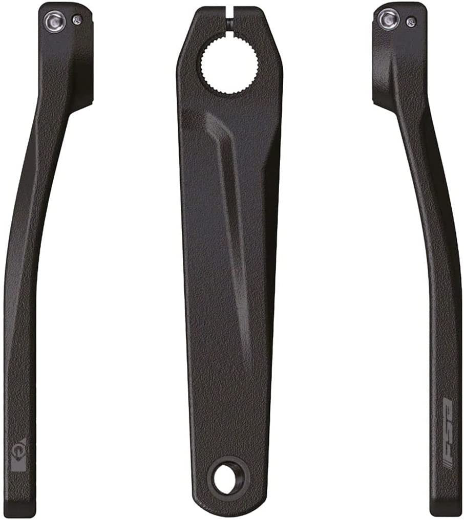 FSA SMN E-Bike Arm Set - SB Black with Side Logo & Bolts - CK-752- 170 mm