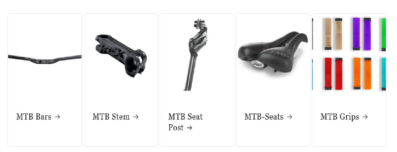 MTB-Bars, Stems, Seatpost, Seats, Grips