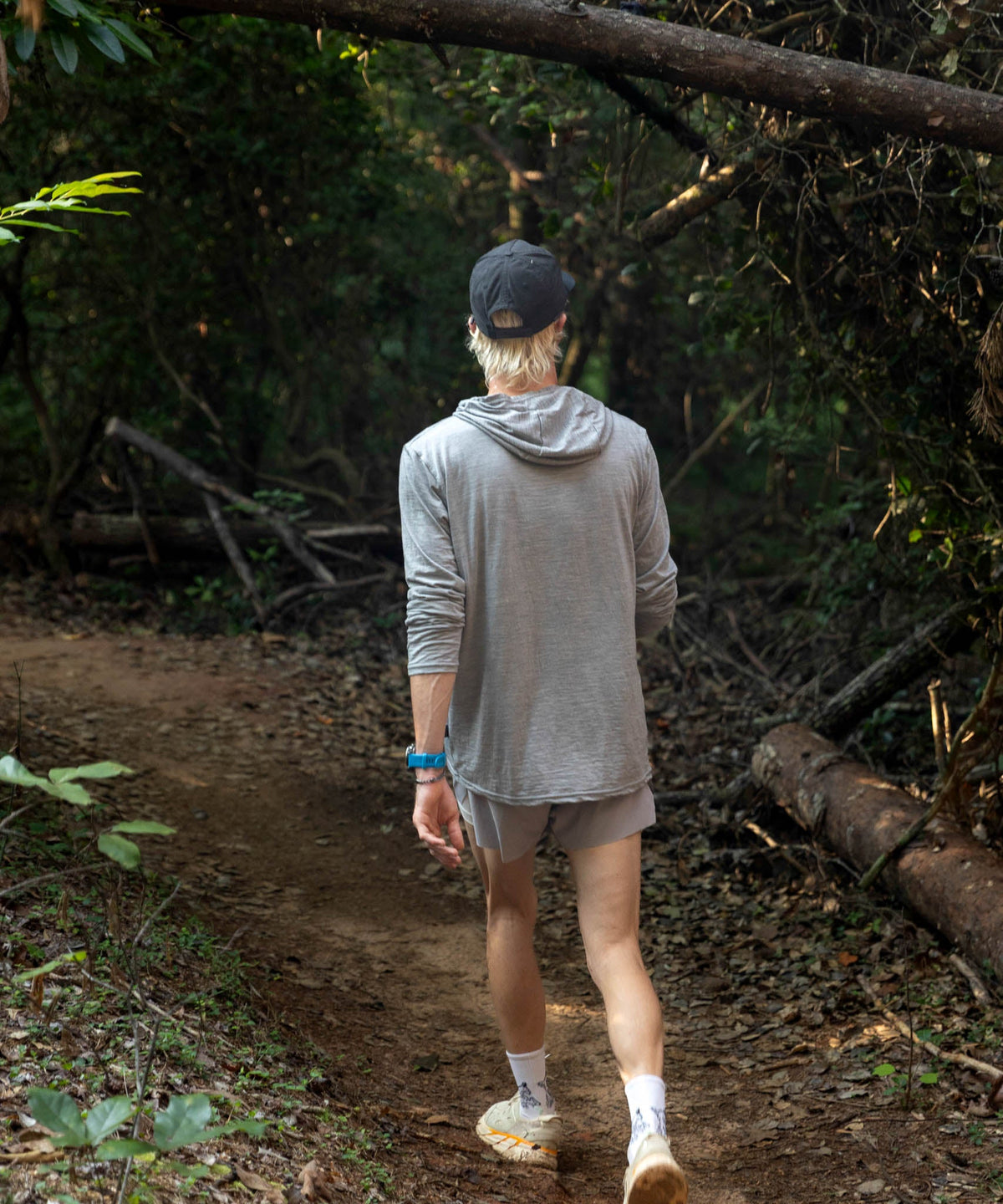 M. MIDWEIGHT MERINO HOODIE - GREY HEATHER
