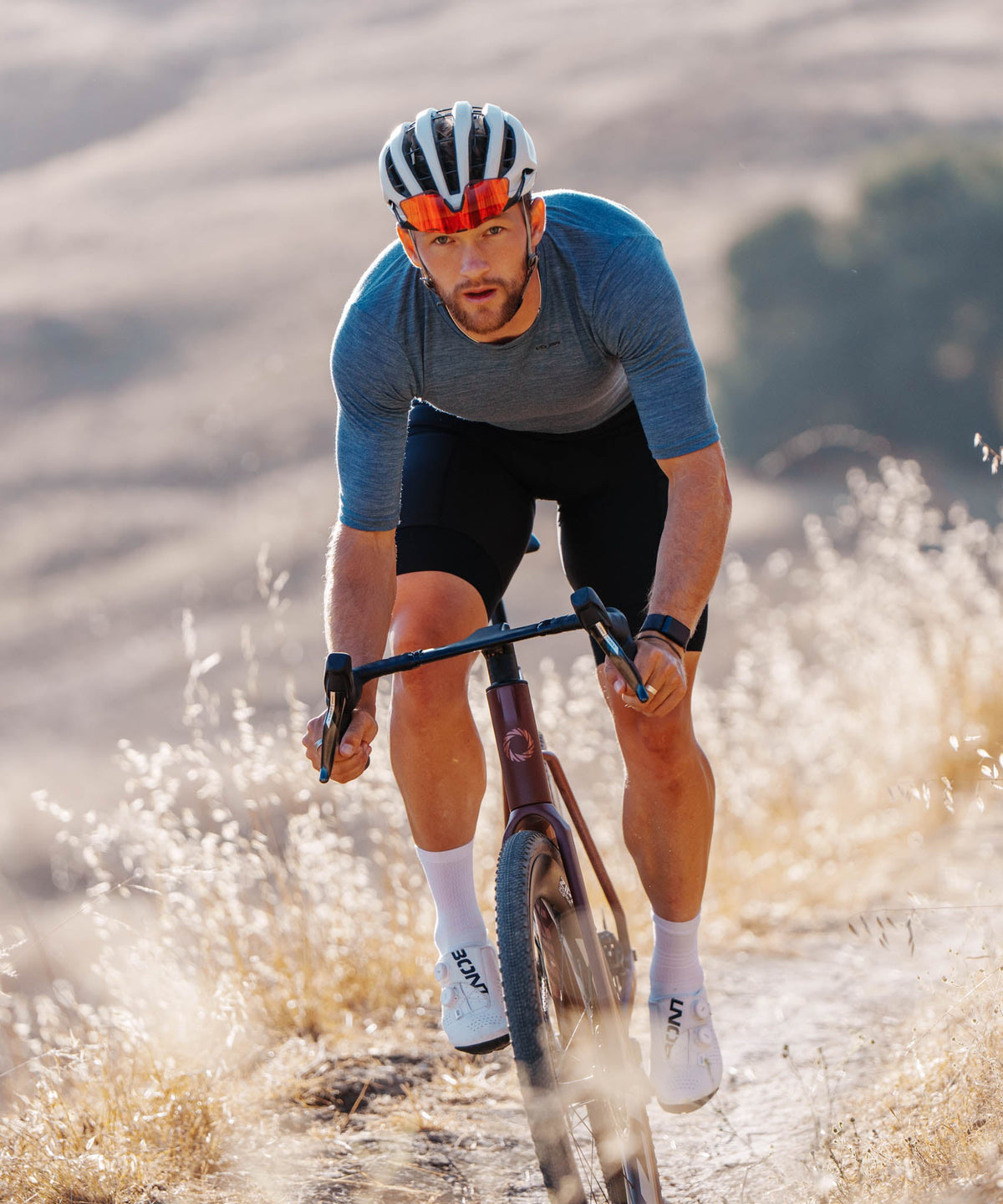 M. LIGHTWEIGHT MERINO ZIPPERLESS JERSEY - SLATE HEATHER