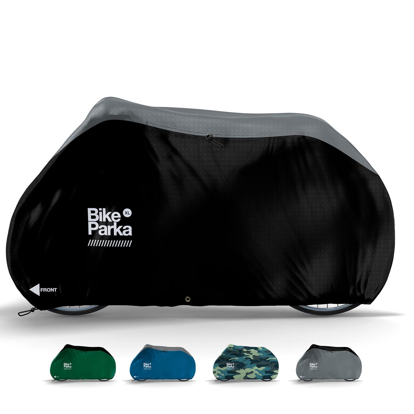 BikeParka XL Mountain Bike Cover - Waterproof,  RipStop Fabric-Black