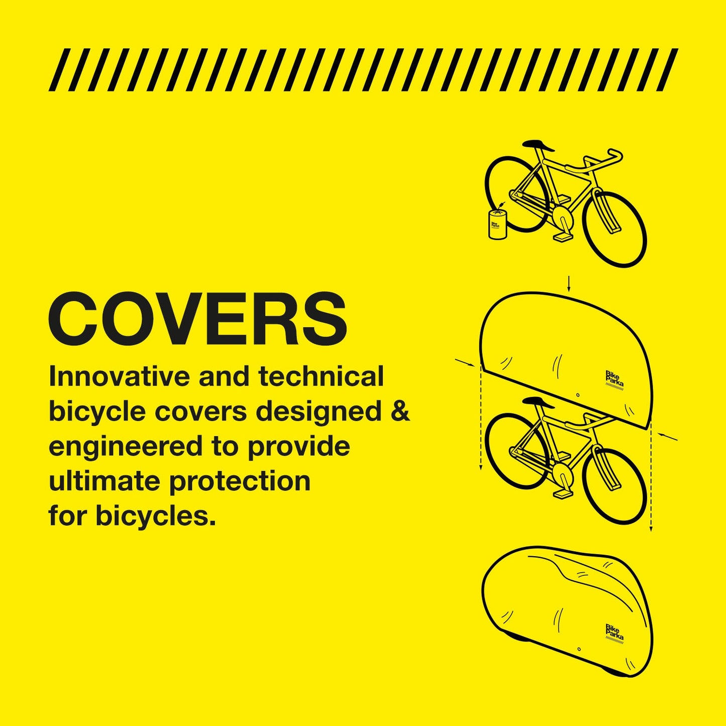 BikeParka Urban Bike Cover -Waterproof, Lock-Through Design-Camo