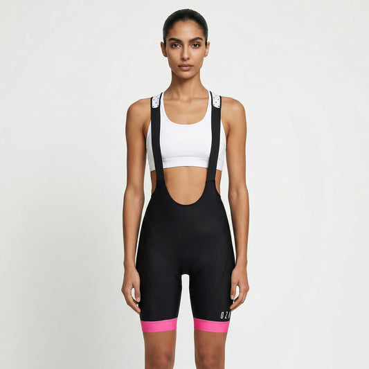 Women's Bib Shorts | White Polka Dot