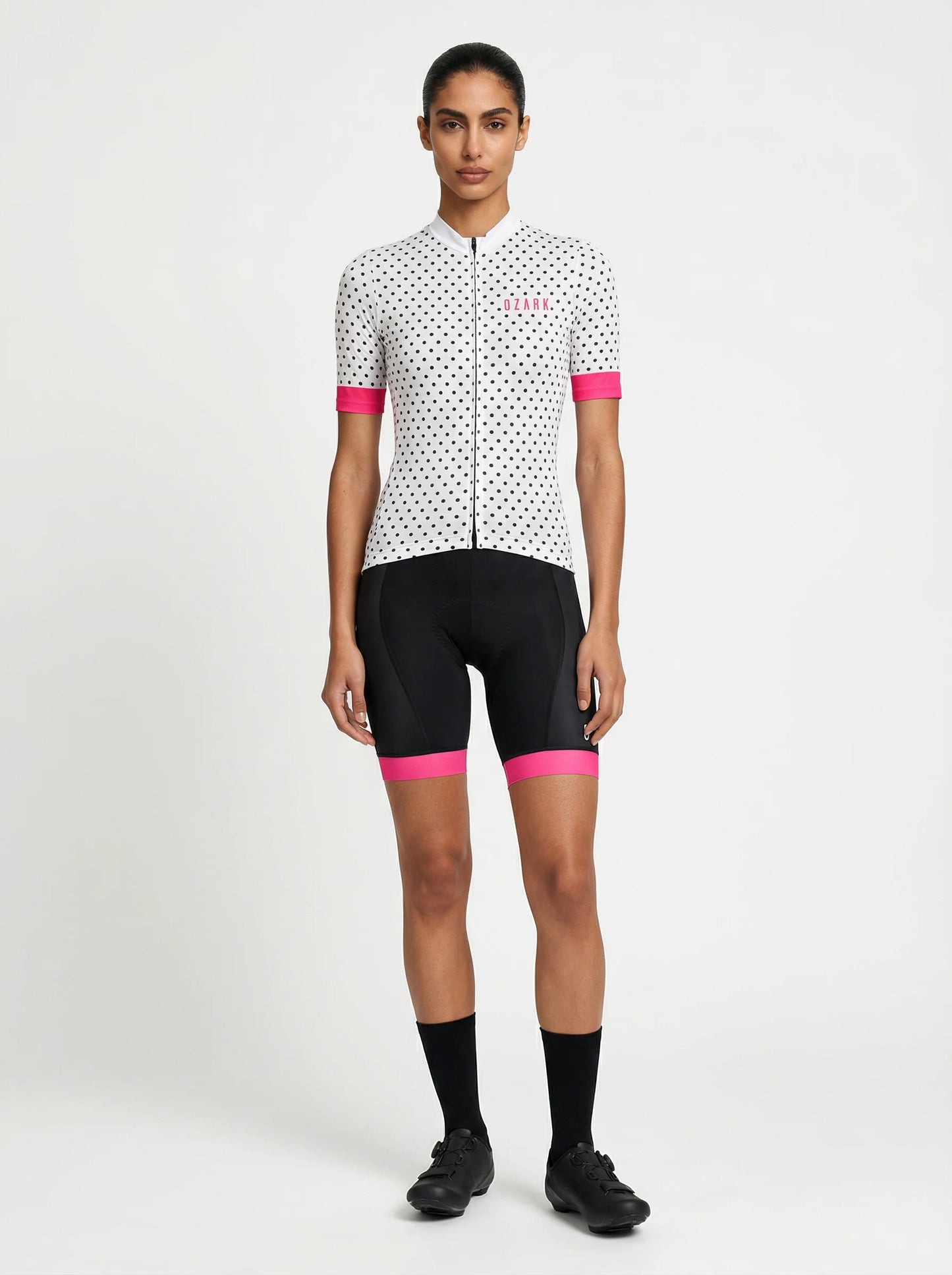 Women's Short Sleeve Jersey | White Polka Dot