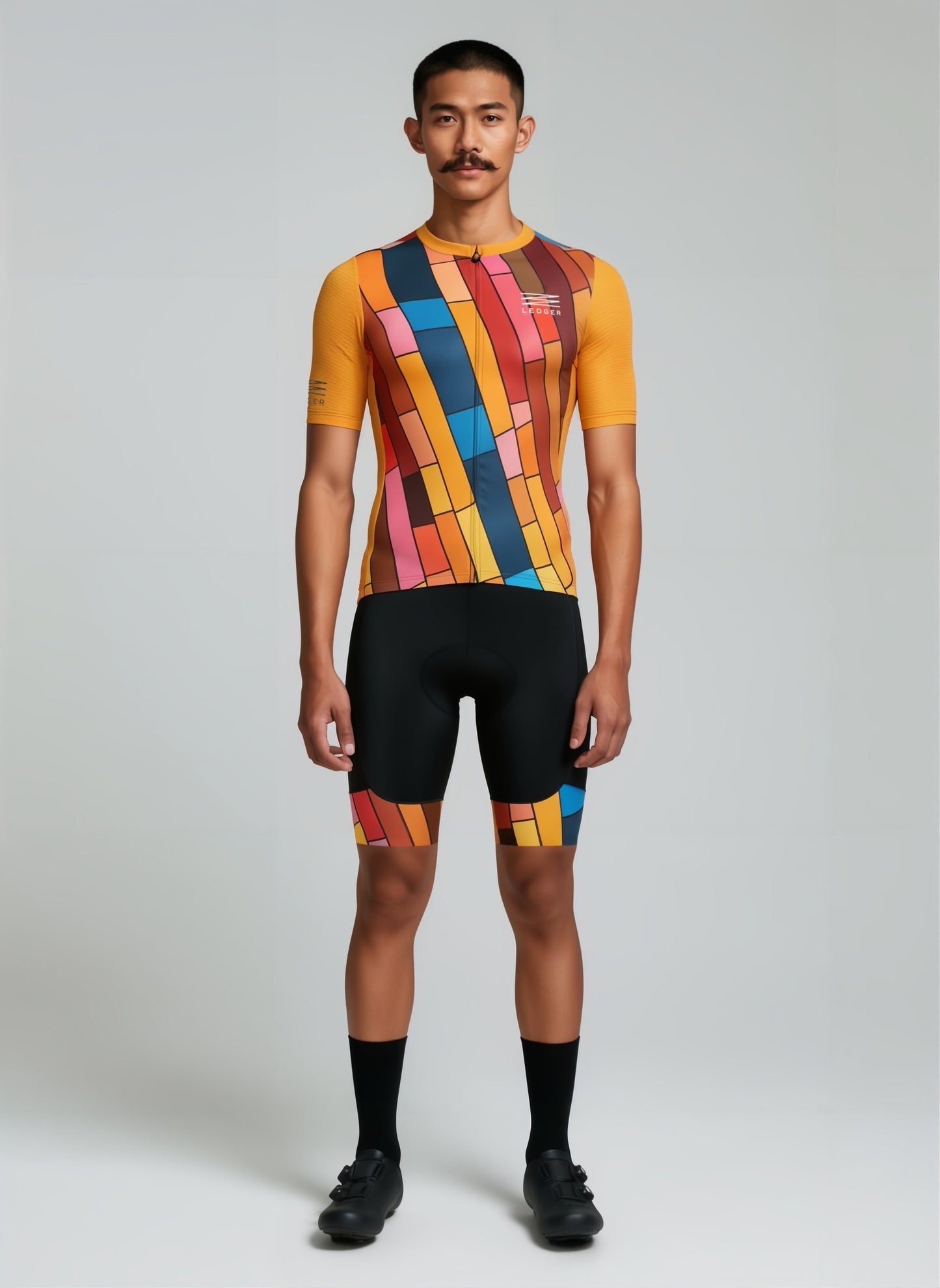 Ledger Glass Mosaic Men’s Jersey – Breathable Performance Fit with Four Pockets