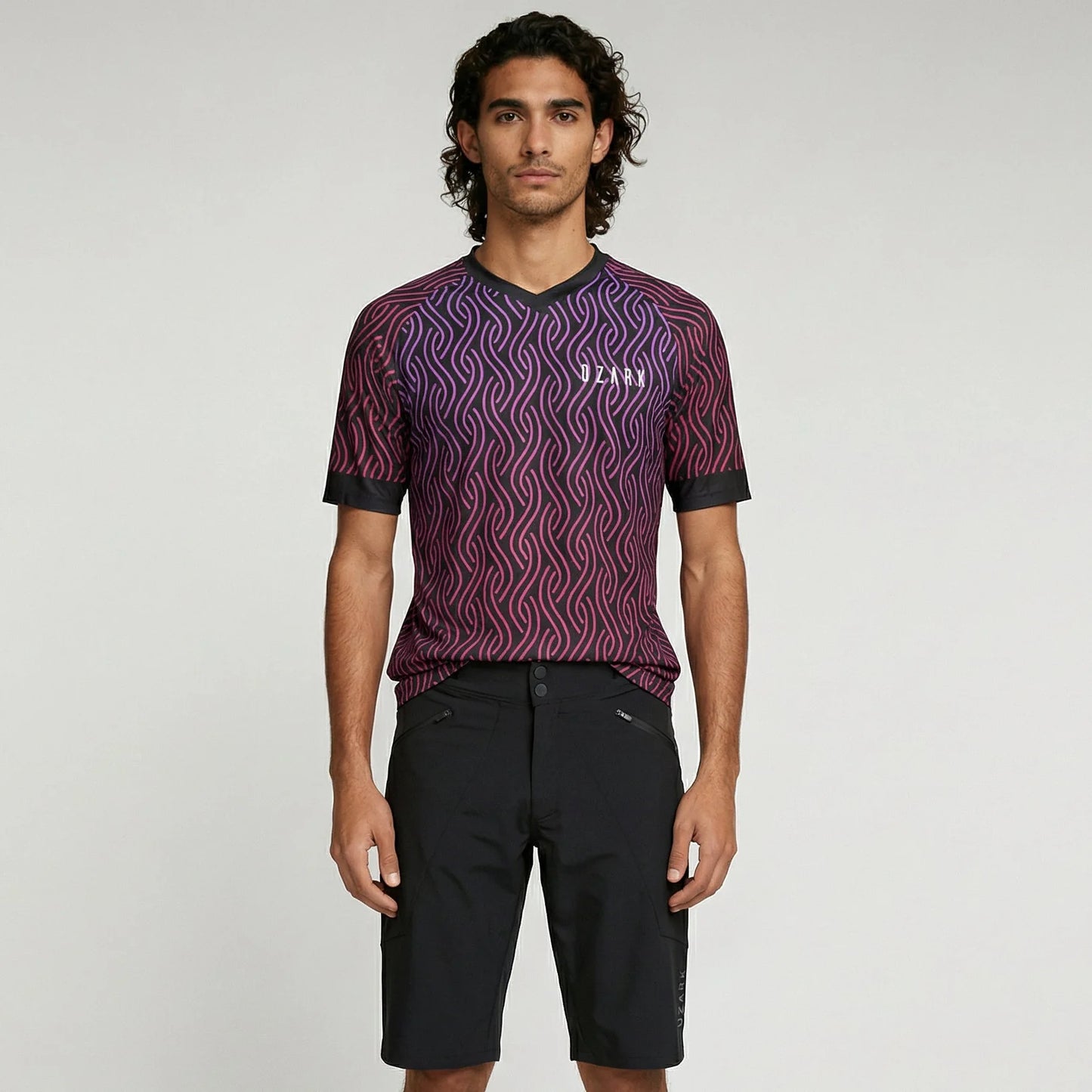 Men's MTB Short Sleeve Jersey | Purple Twist