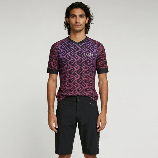 Men's MTB Short Sleeve Jersey | Purple Twist