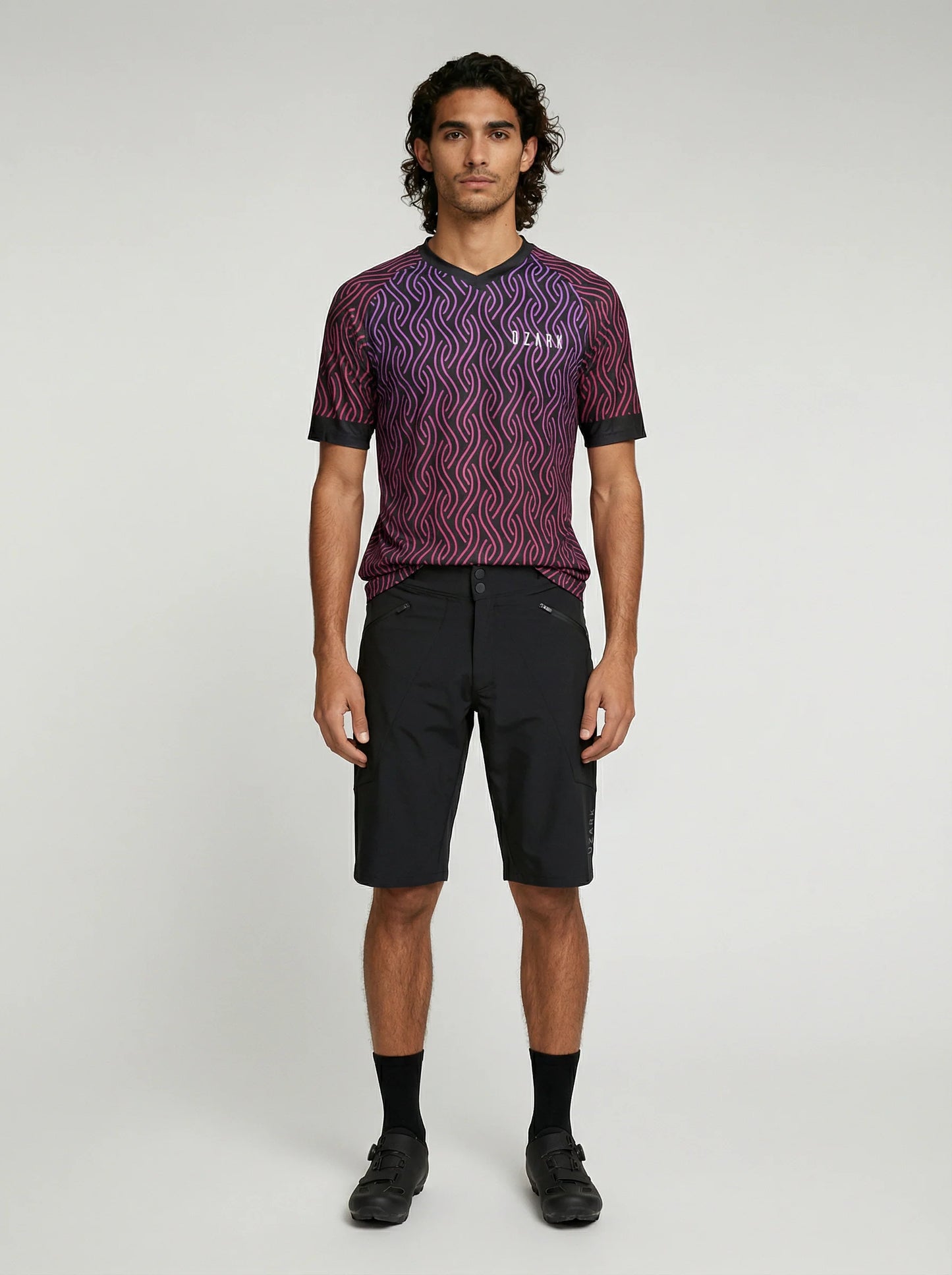 Men's MTB Short Sleeve Jersey | Purple Twist