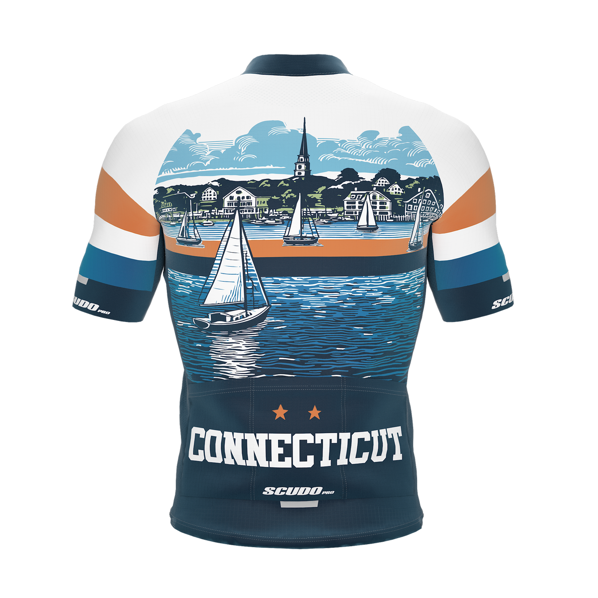 Connecticut US State | Short Sleeve Cycling PRO Jersey | Men and Women