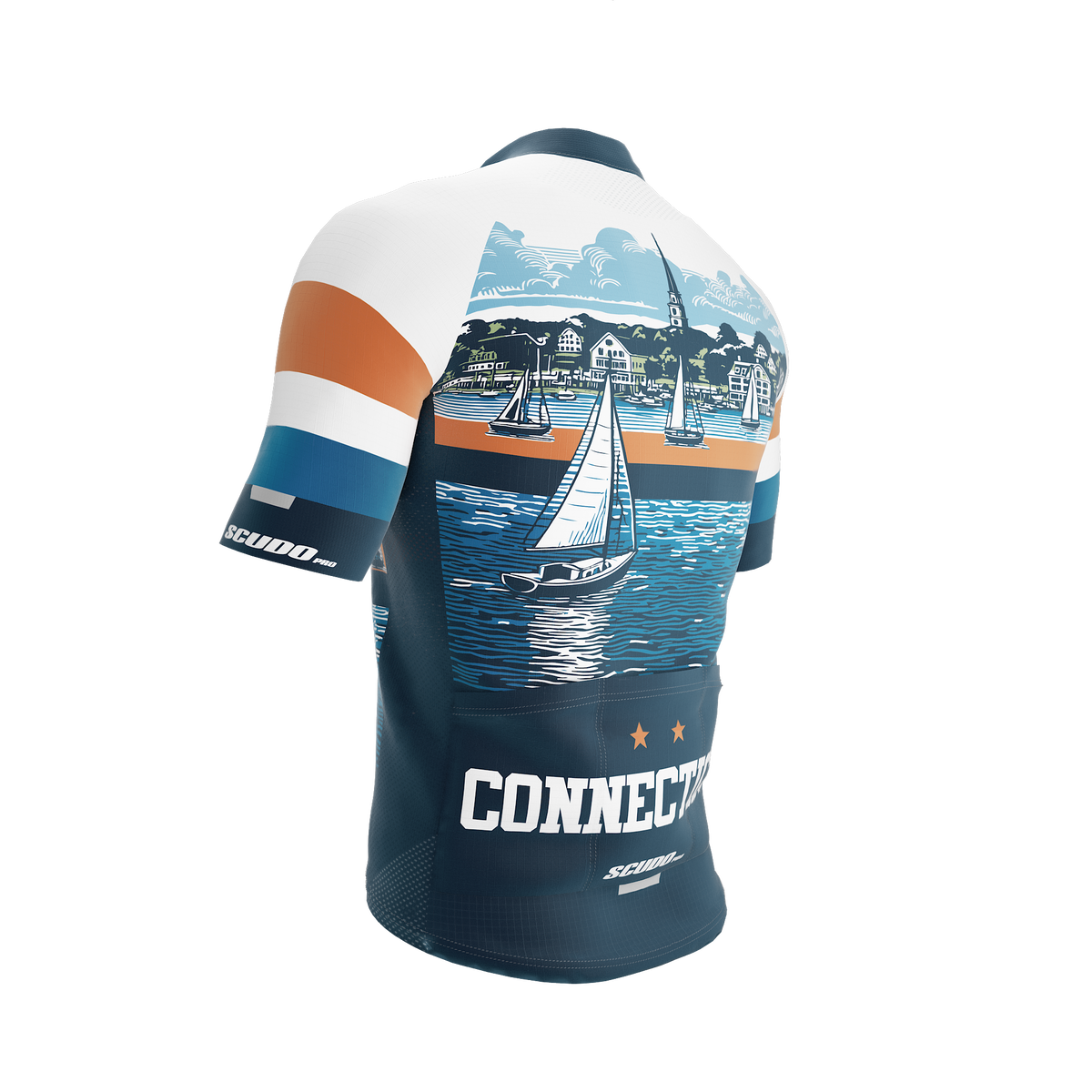 Connecticut US State | Short Sleeve Cycling PRO Jersey | Men and Women
