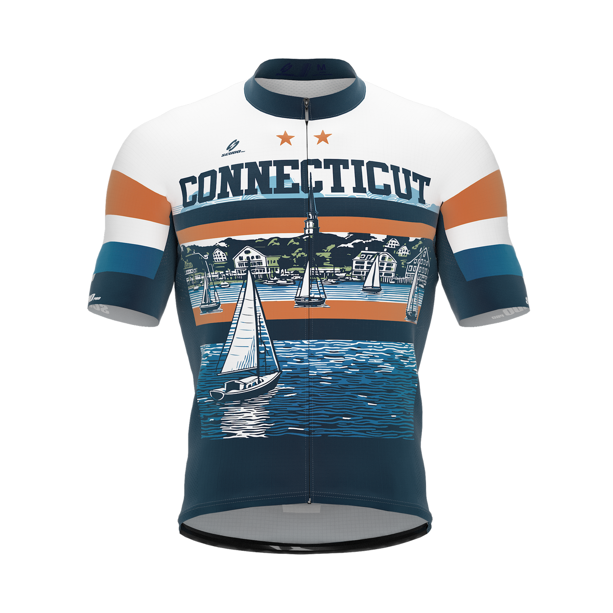 Connecticut US State | Short Sleeve Cycling PRO Jersey | Men and Women