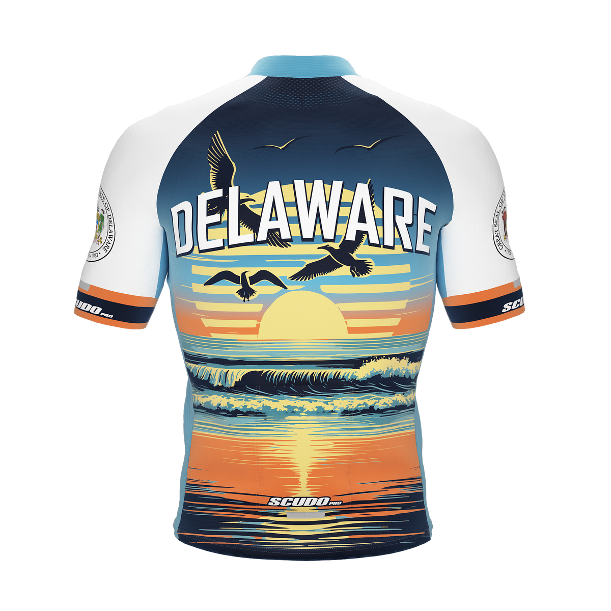 Delaware US State | Short Sleeve Cycling PRO Jersey | Men and Women