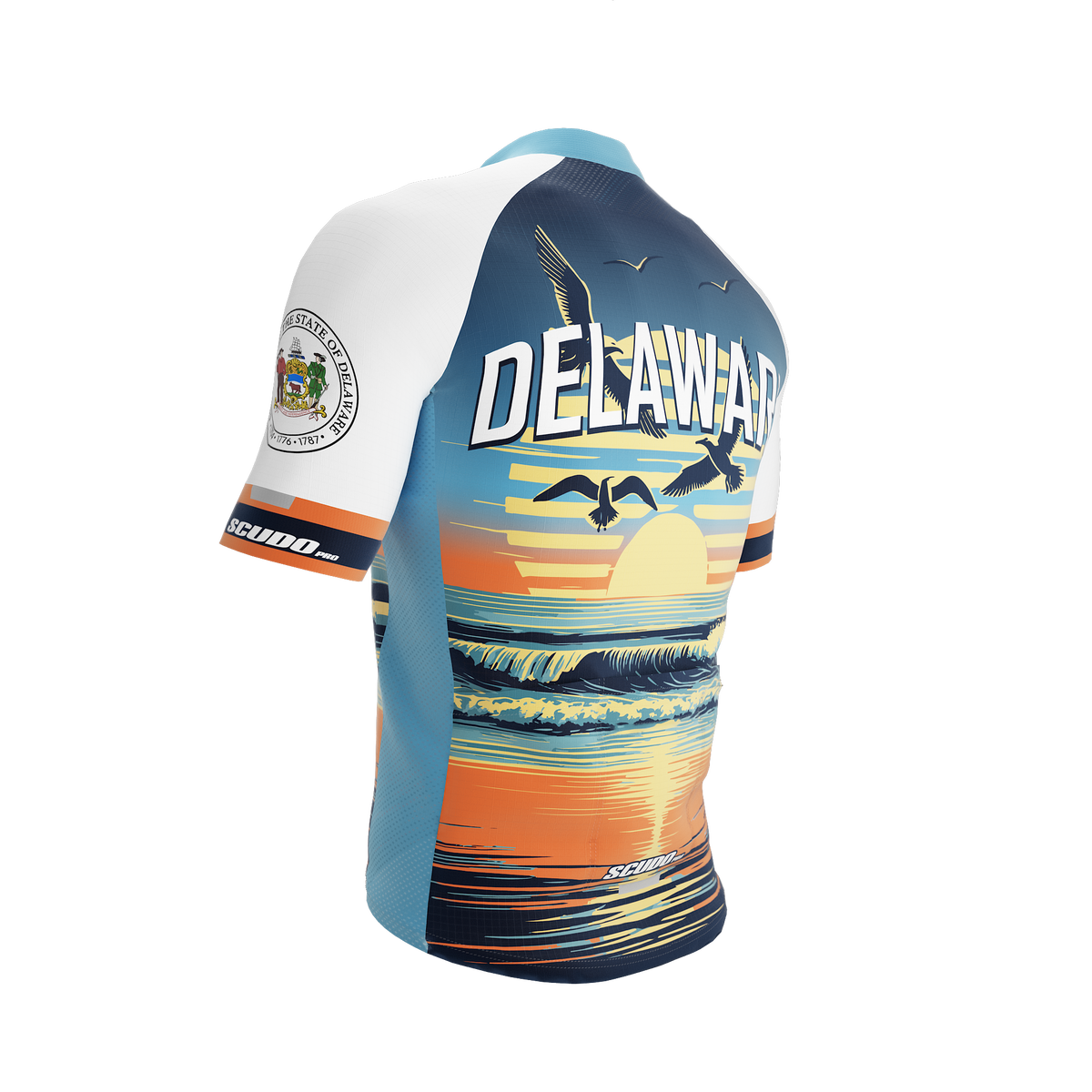 Delaware US State | Short Sleeve Cycling PRO Jersey | Men and Women