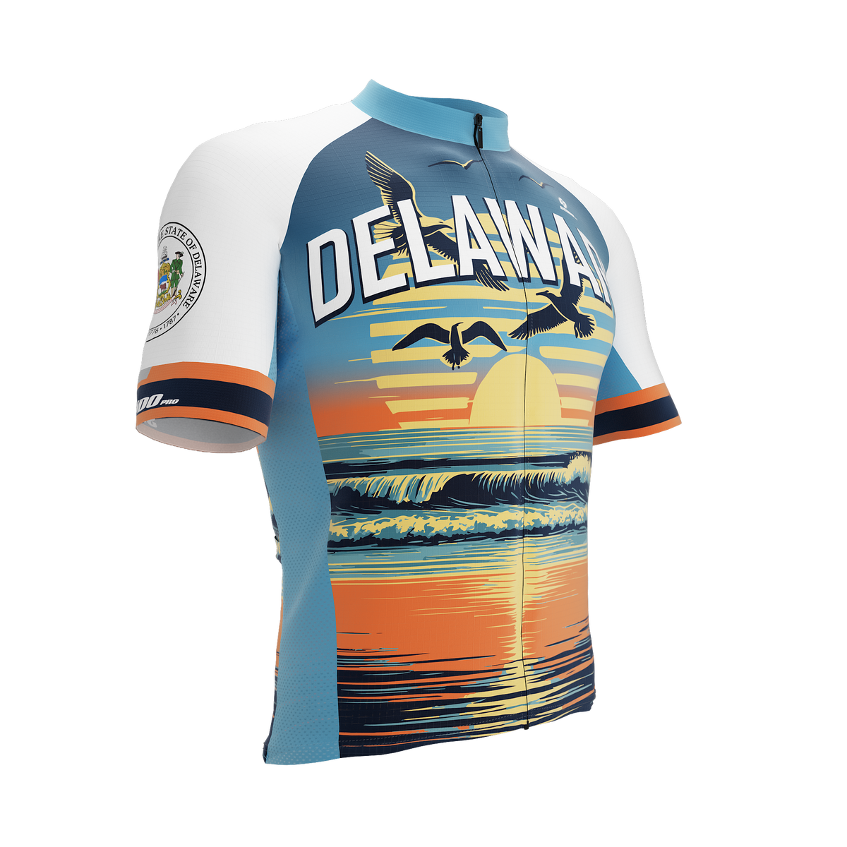 Delaware US State | Short Sleeve Cycling PRO Jersey | Men and Women