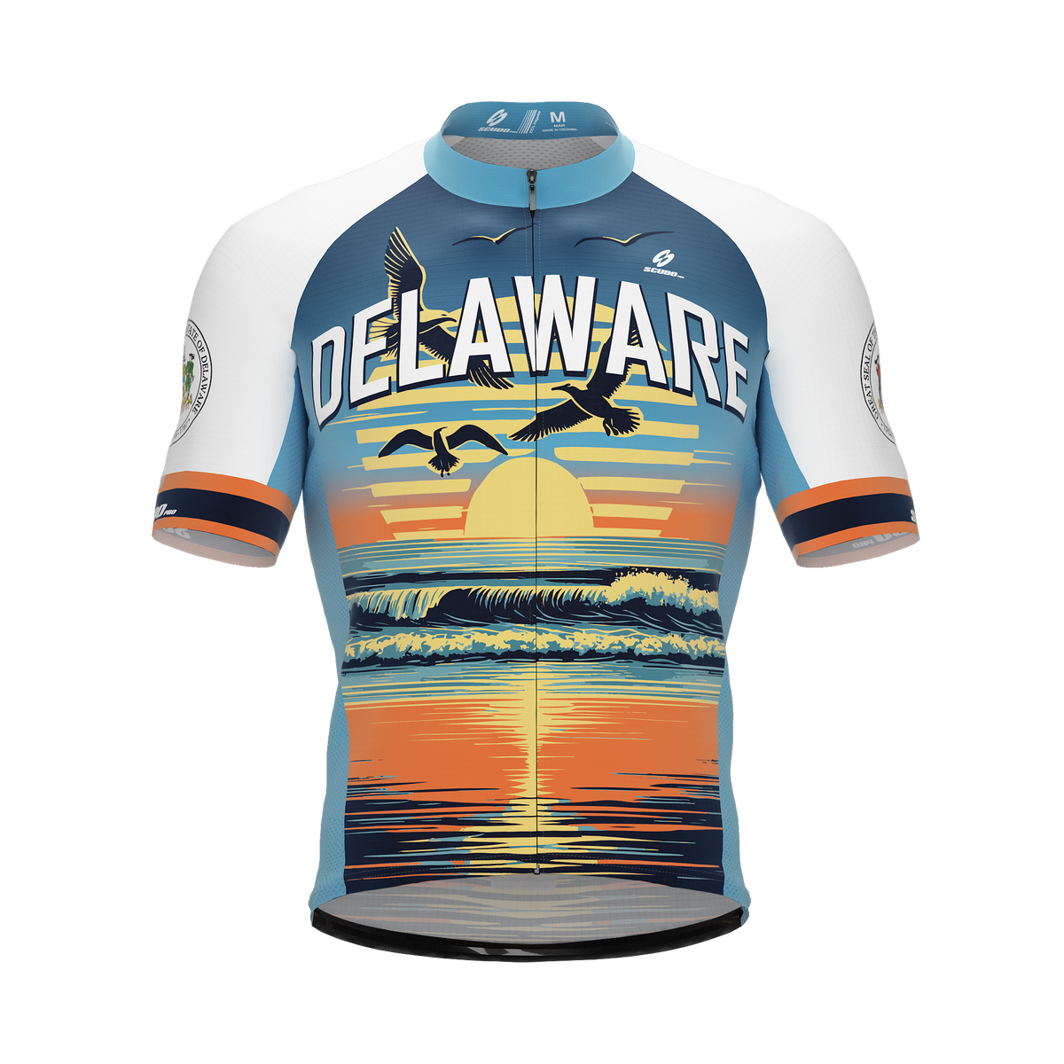 Delaware US State | Short Sleeve Cycling PRO Jersey | Men and Women