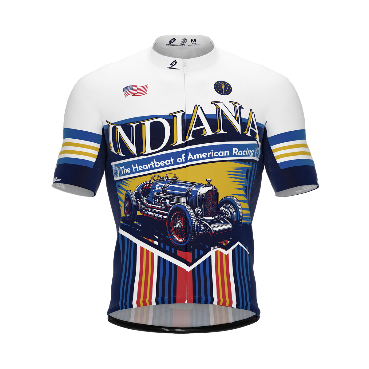 Indiana US State | Short Sleeve Cycling PRO Jersey | Men and Women
