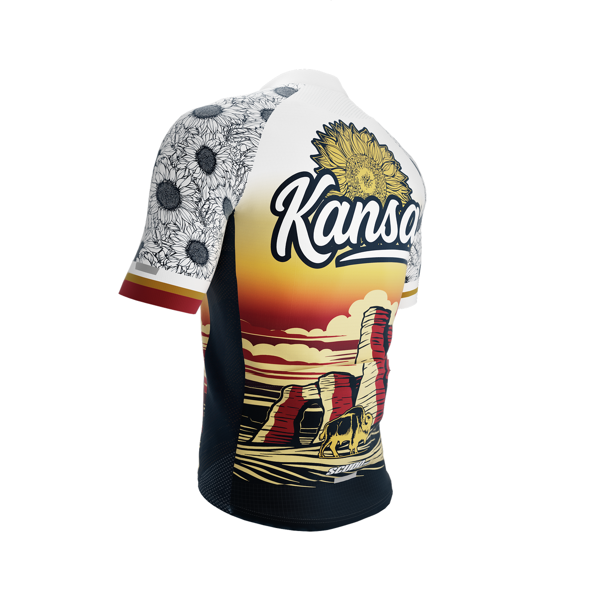 Kansas US State | v2 | Short Sleeve Cycling PRO Jersey | Men and Women
