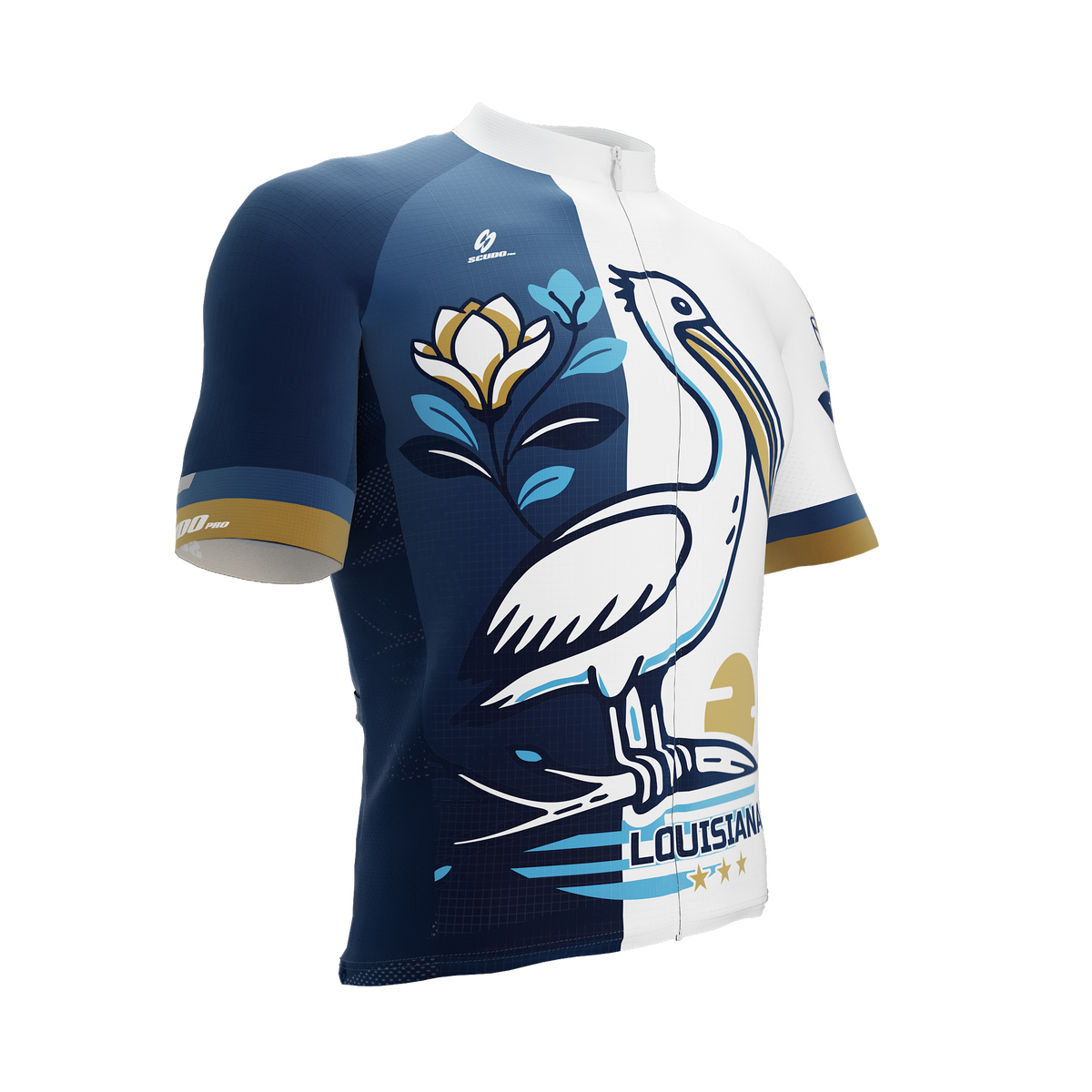 Louisiana US State | Short Sleeve Cycling PRO Jersey | Men and Women