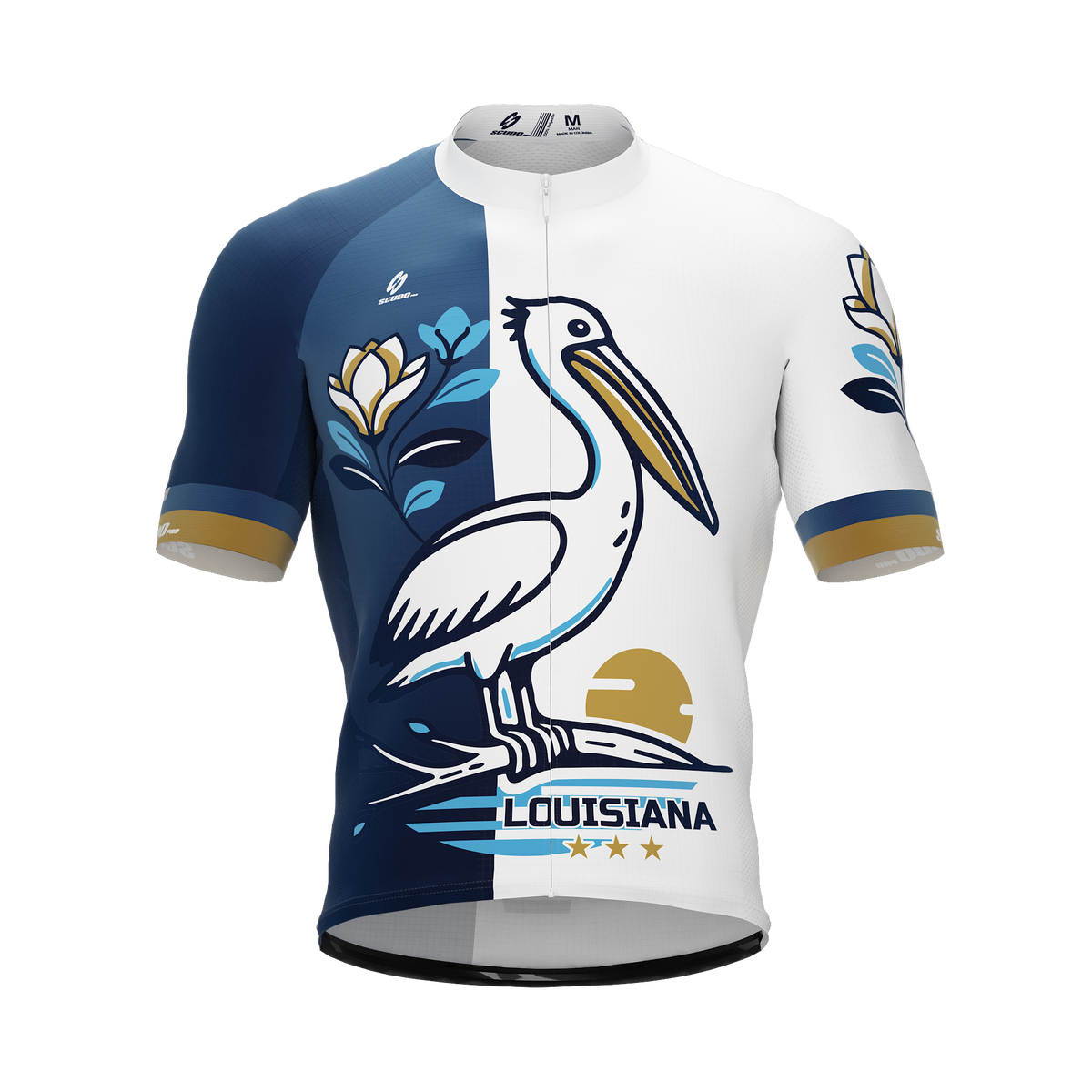 Louisiana US State | Short Sleeve Cycling PRO Jersey | Men and Women