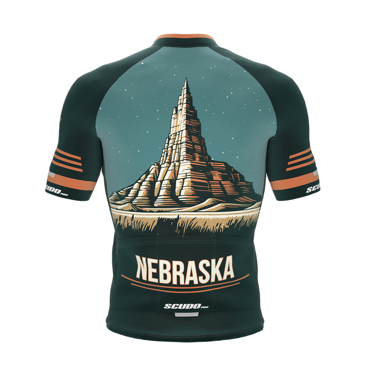 Nebraska US State | V2 | Short Sleeve Cycling PRO Jersey | Men and Women