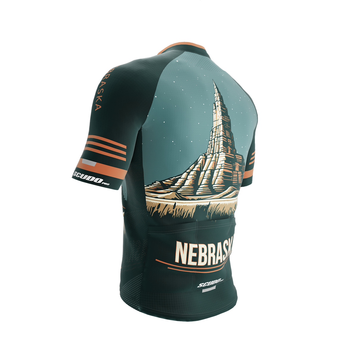 Nebraska US State | V2 | Short Sleeve Cycling PRO Jersey | Men and Women