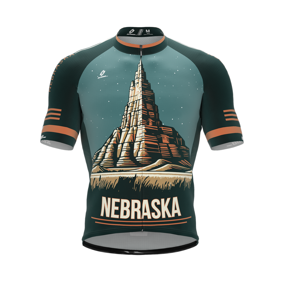 Nebraska US State | V2 | Short Sleeve Cycling PRO Jersey | Men and Women
