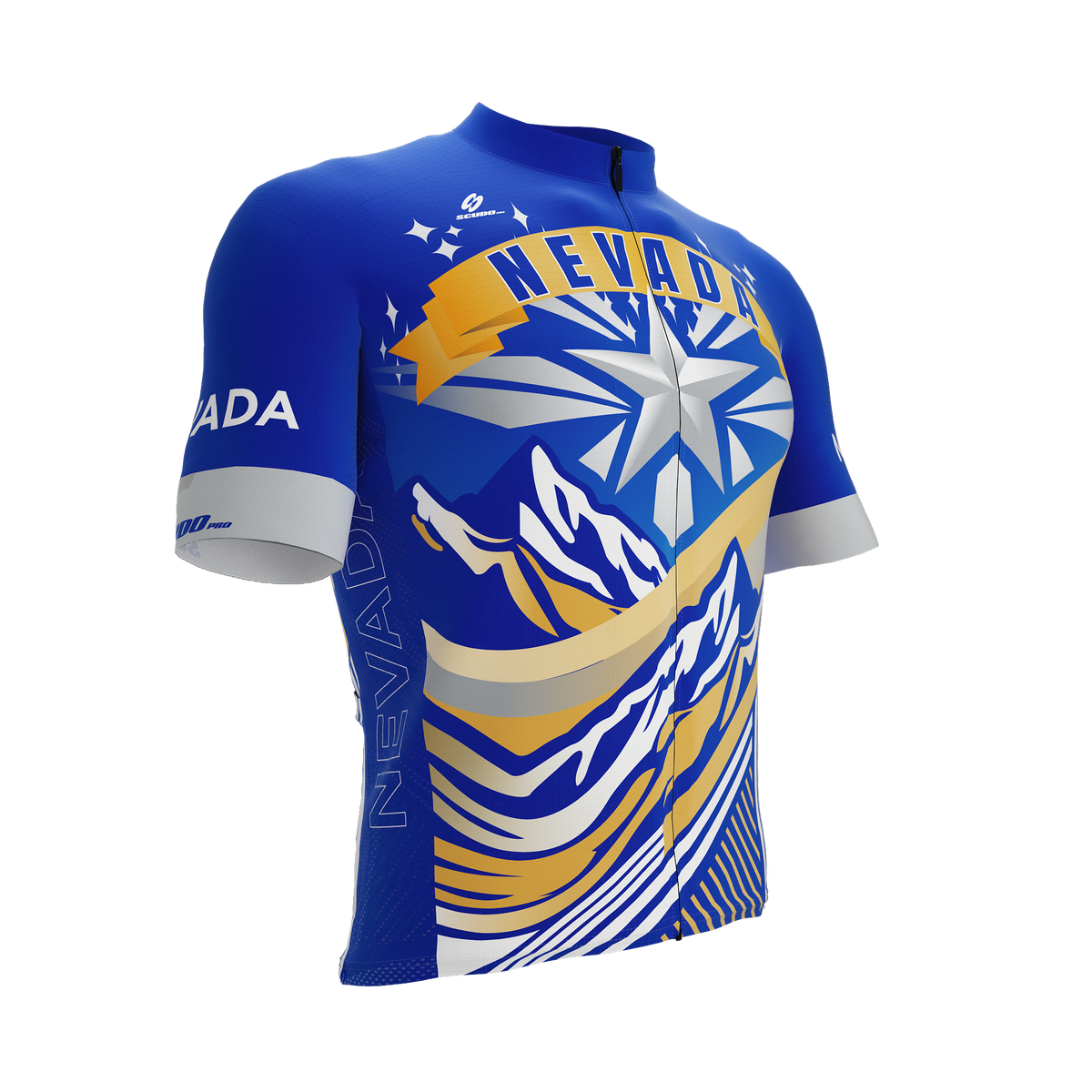Nevada US State | Short Sleeve Cycling PRO Jersey | V2 | Men and Women
