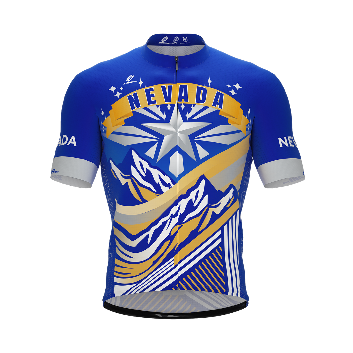 Nevada US State | Short Sleeve Cycling PRO Jersey | V2 | Men and Women