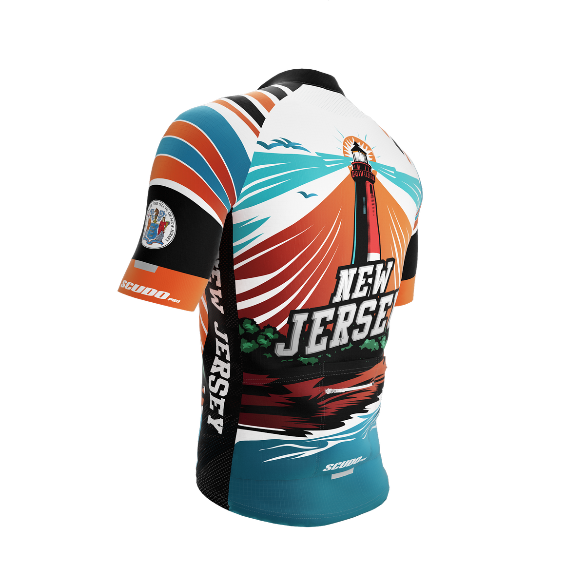New Jersey US State | Short Sleeve Cycling PRO Jersey | Men and Women