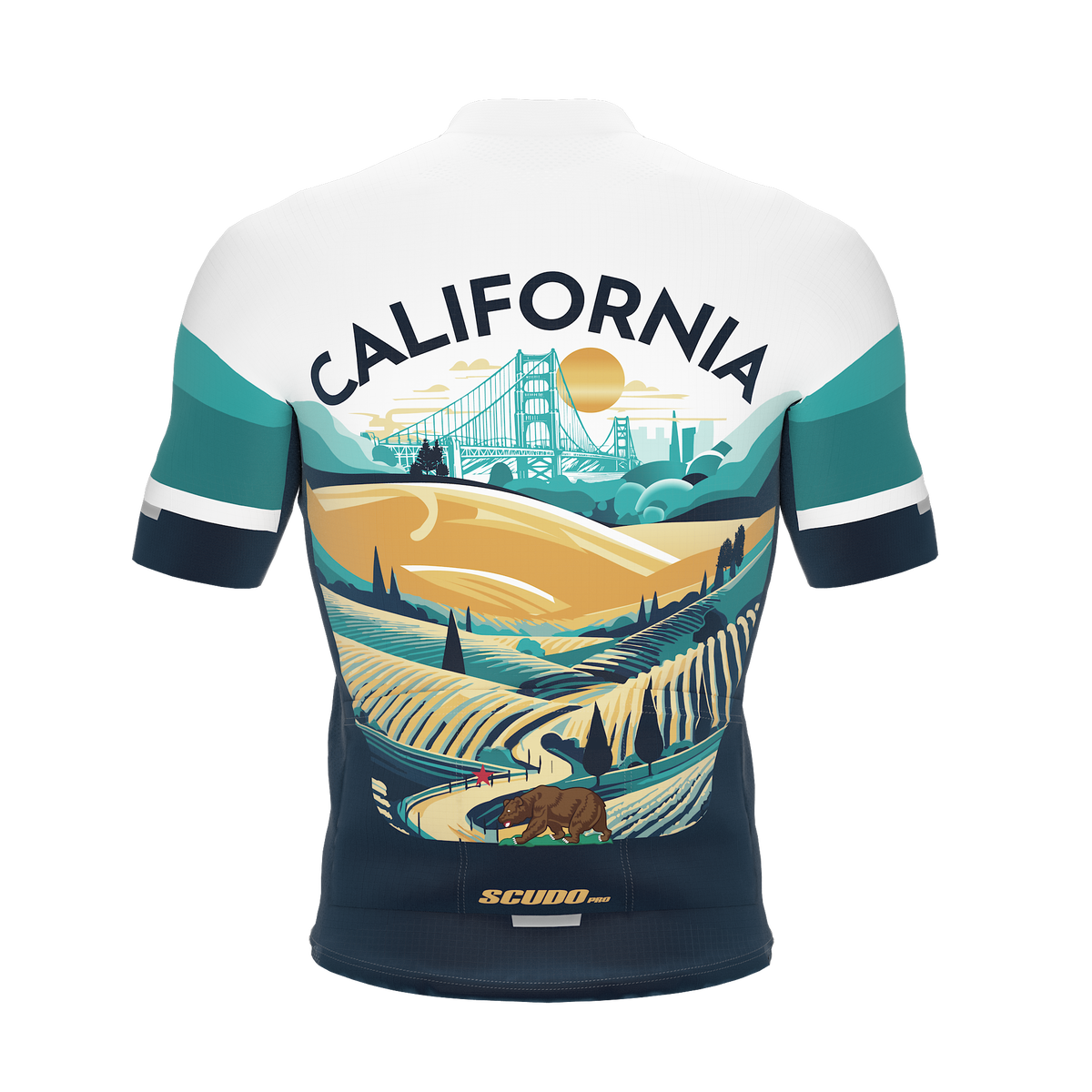 California US State | Short Sleeve Cycling PRO Jersey | Men and Women