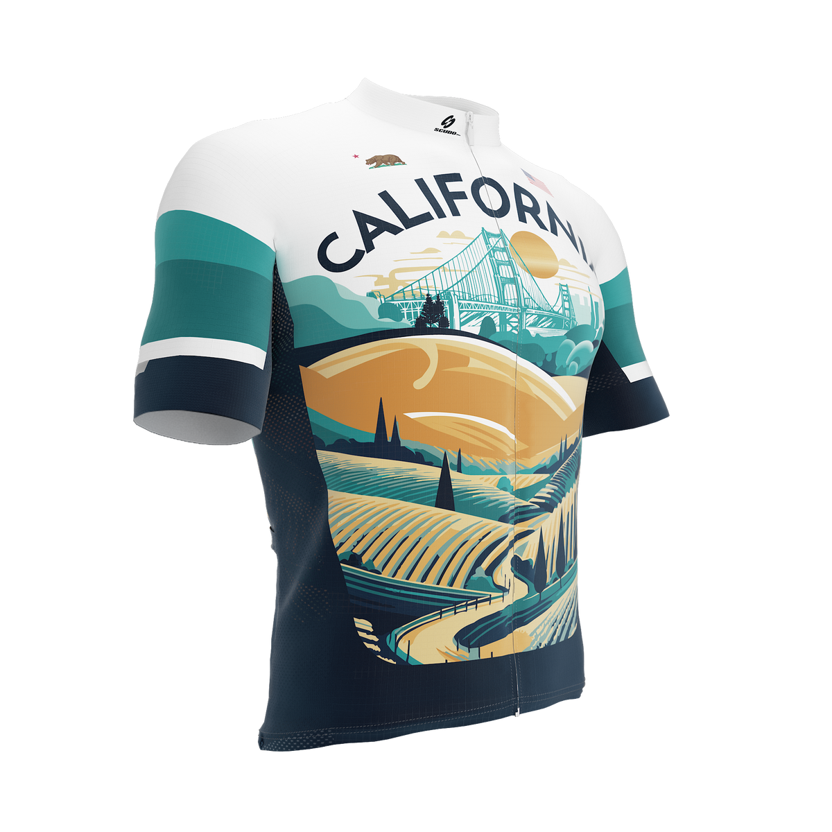 California US State | Short Sleeve Cycling PRO Jersey | Men and Women