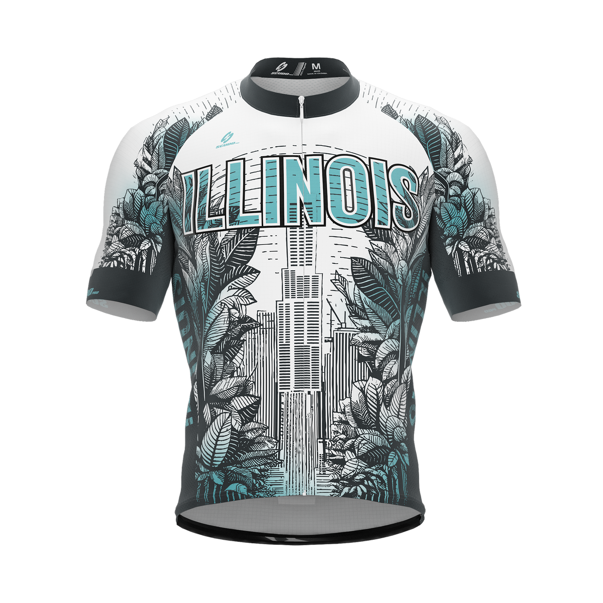Illinois US State | Short Sleeve Cycling PRO Jersey | Men and Women