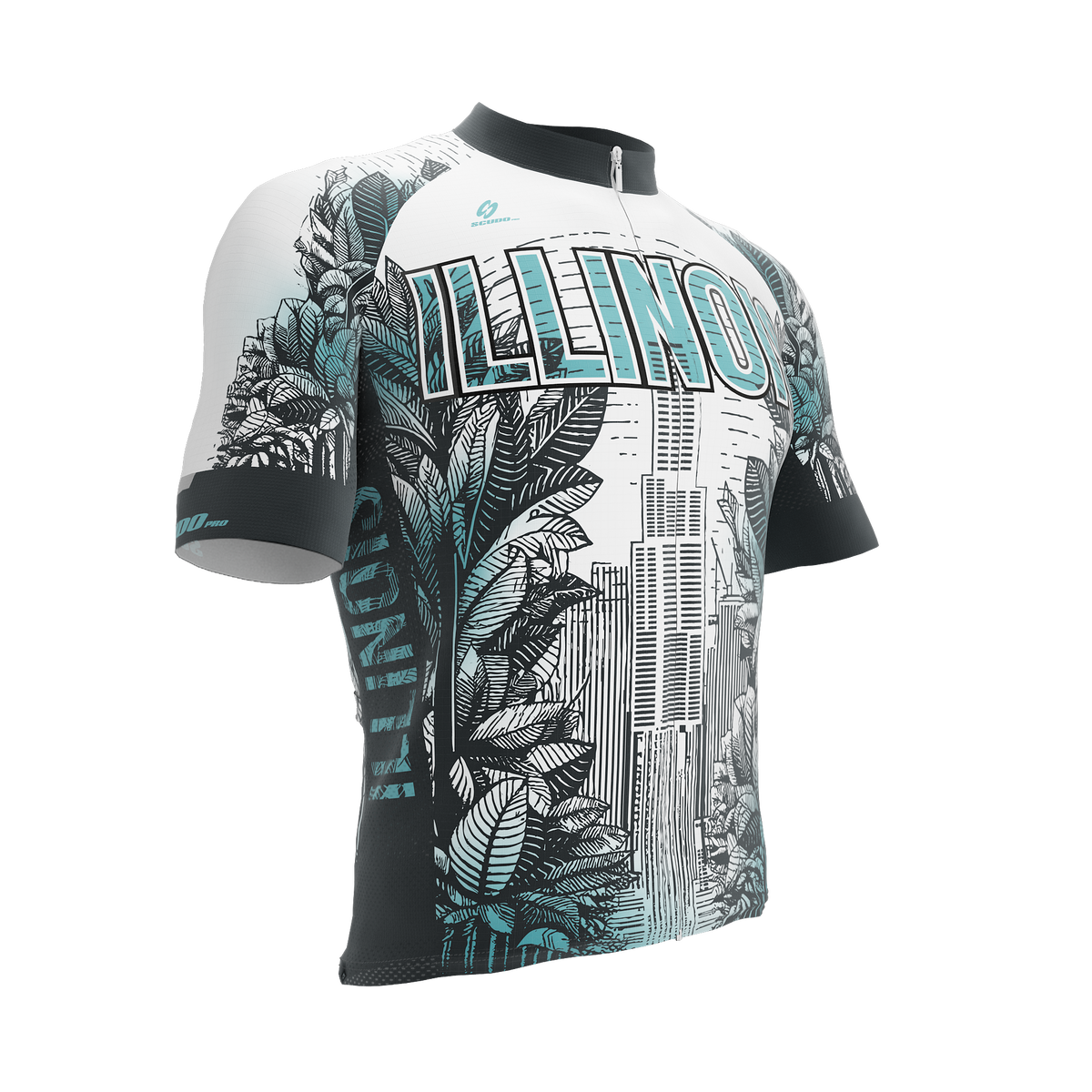 Illinois US State | Short Sleeve Cycling PRO Jersey | Men and Women