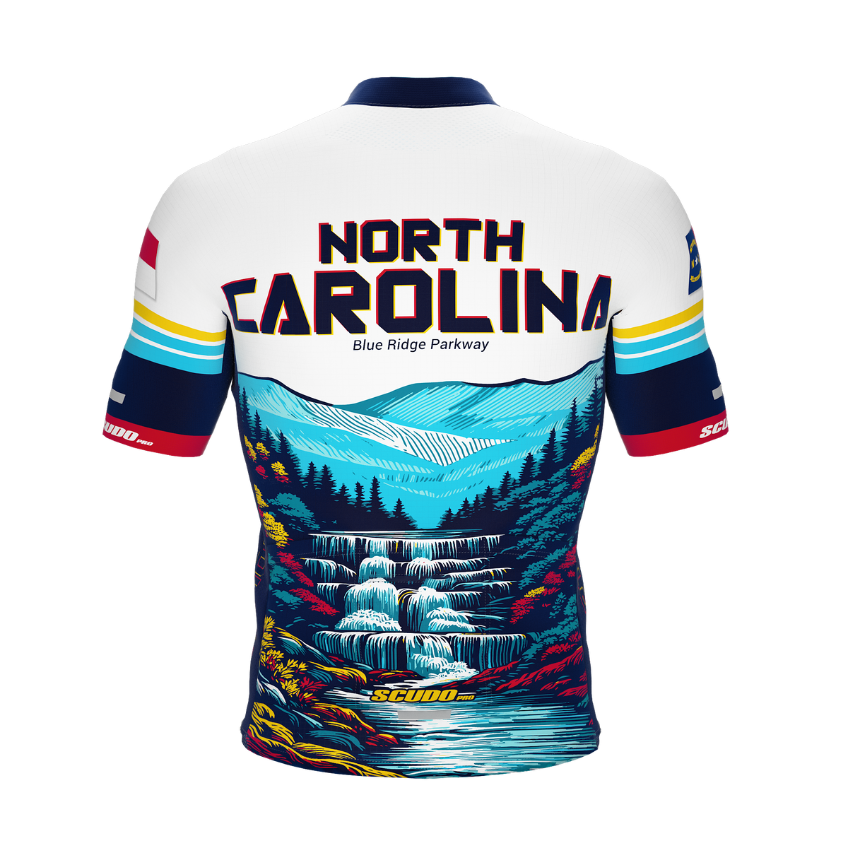 North Carolina US State | Short Sleeve Cycling PRO Jersey | Men and Women