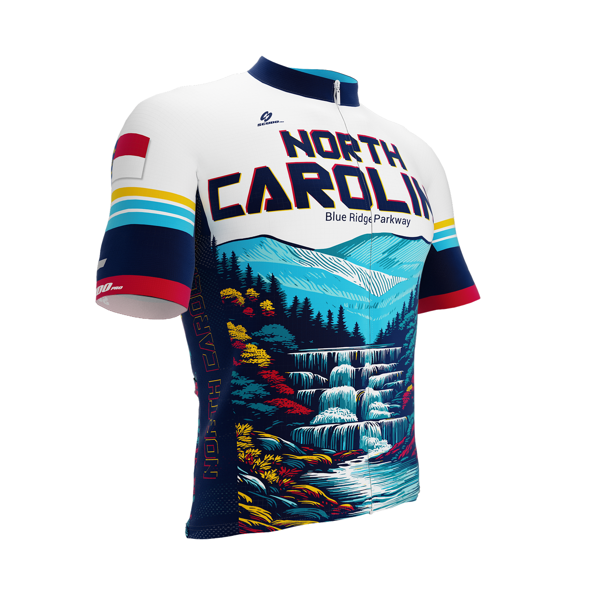 North Carolina US State | Short Sleeve Cycling PRO Jersey | Men and Women