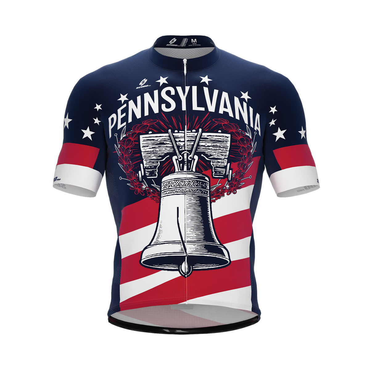 Pennsylvania US State | Short Sleeve Cycling PRO Jersey | Men and Women
