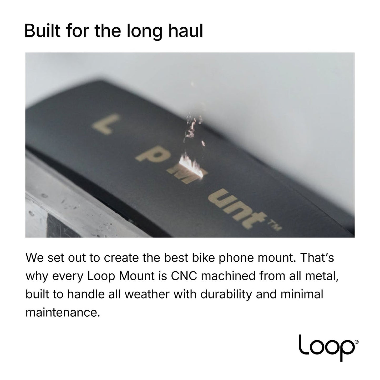 Loop Mount Universal Bike Phone Holder - 360° Rotation, All Smartphones, Silver