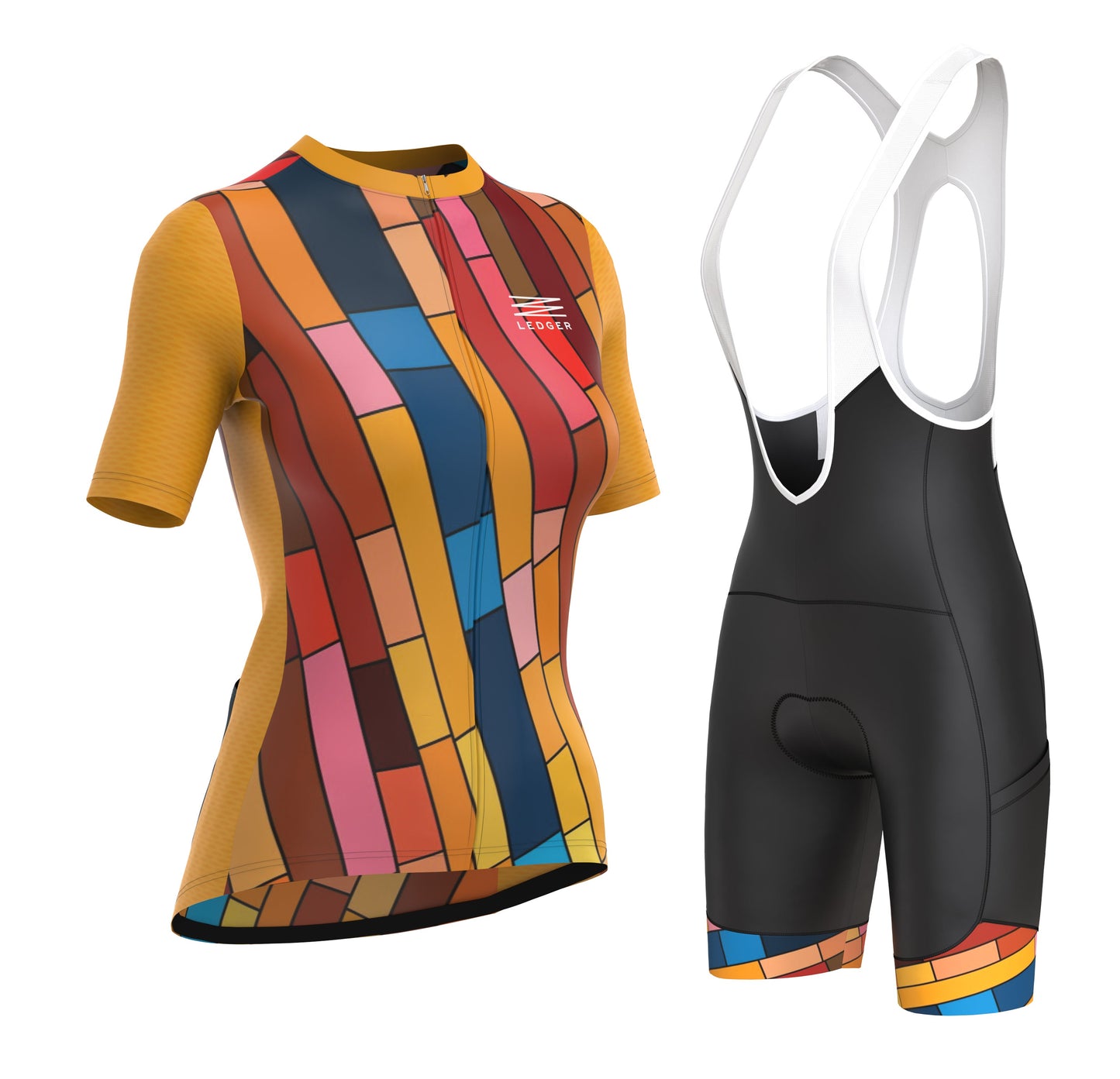Ledger Mosaic - Women's Bib Shorts