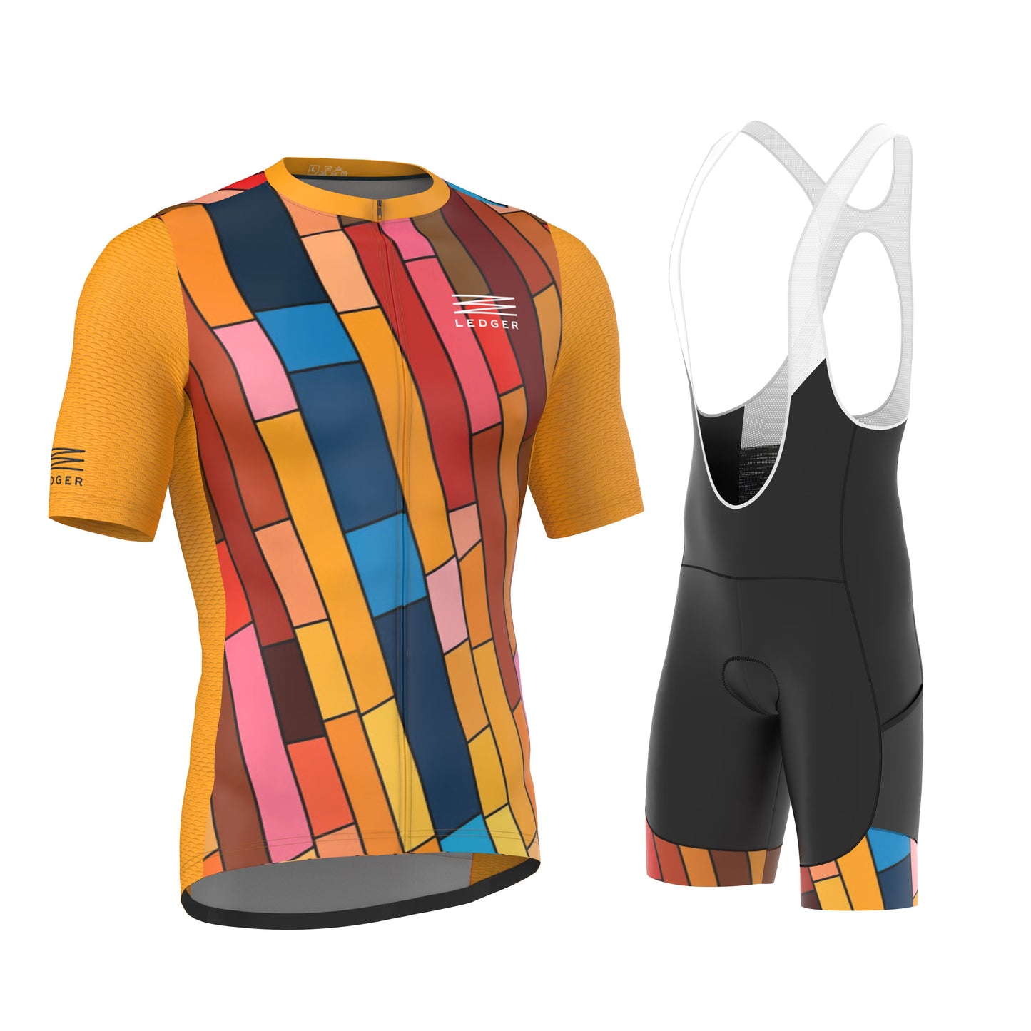 Ledger Glass Mosaic Men’s Jersey – Breathable Performance Fit with Four Pockets