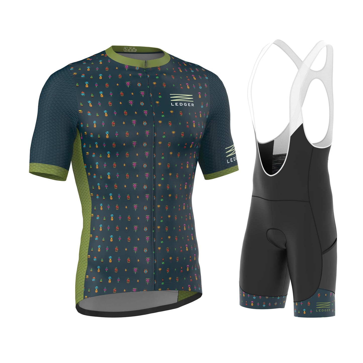 Ledger Green Men’s Bib Shorts – Performance Fit, Comfort, and Endurance Support
