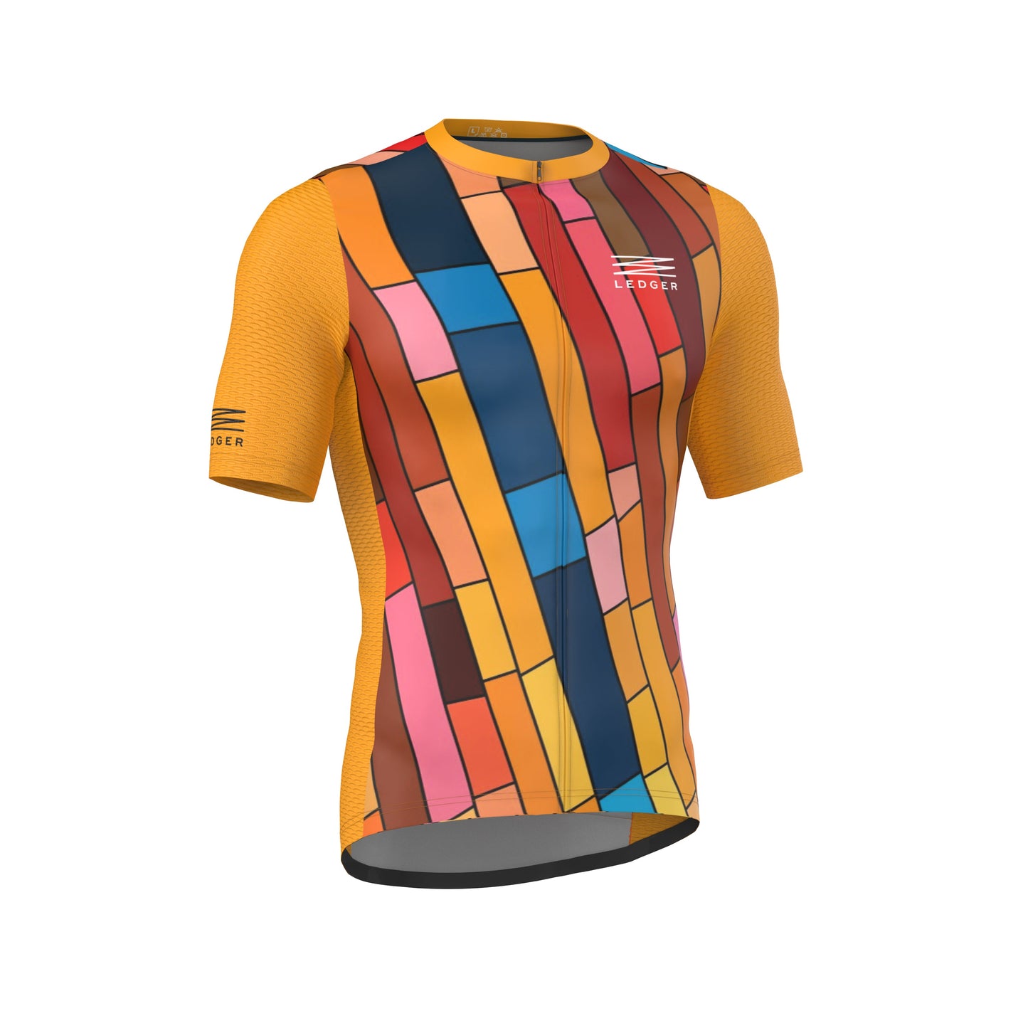Ledger Glass Mosaic Men’s Jersey – Breathable Performance Fit with Four Pockets