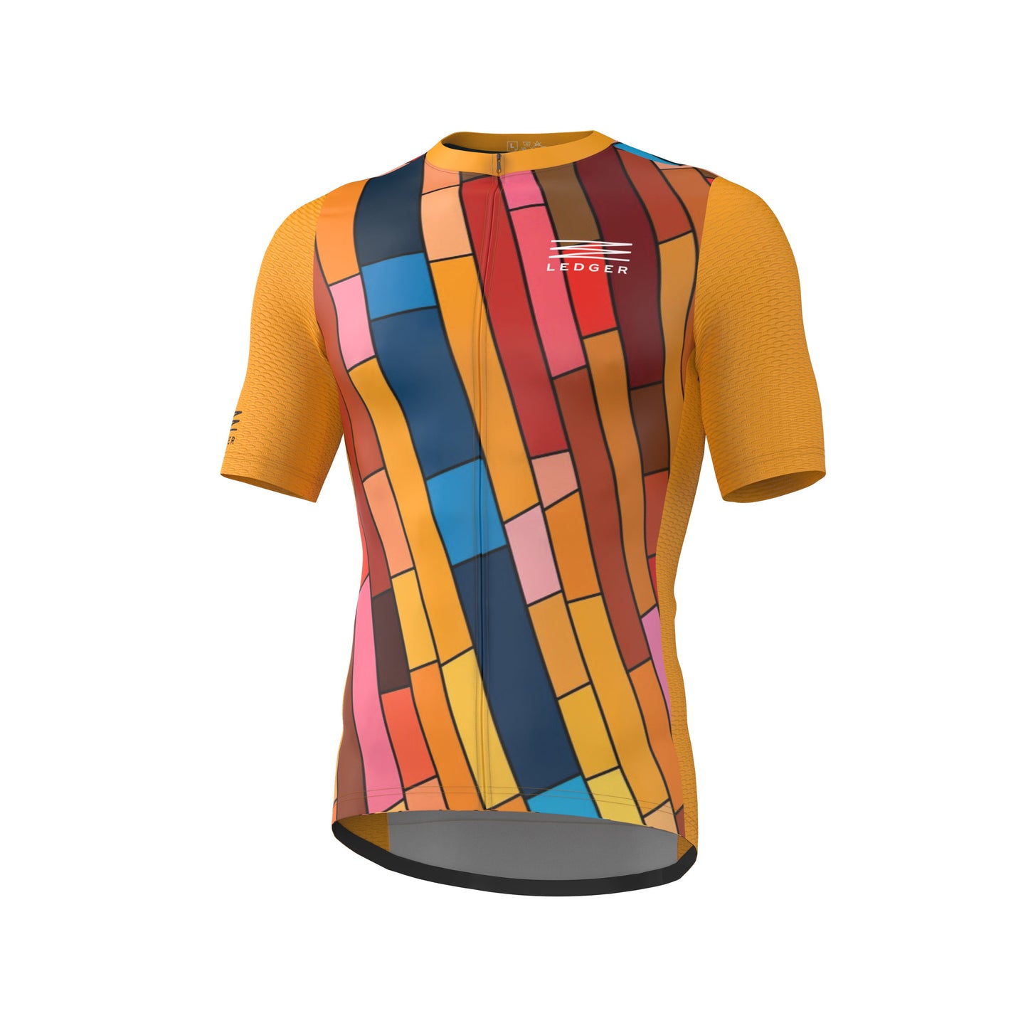 Ledger Glass Mosaic Men’s Jersey – Breathable Performance Fit with Four Pockets